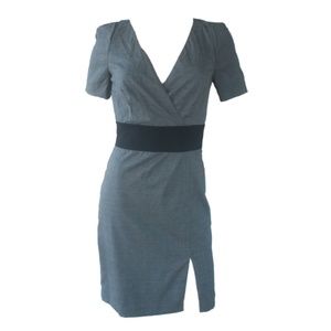 Club Monaco Gray Snap Back Sheath Wool Blend Dress